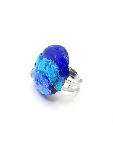 Bague de forme ronde de la collection vague made in italie