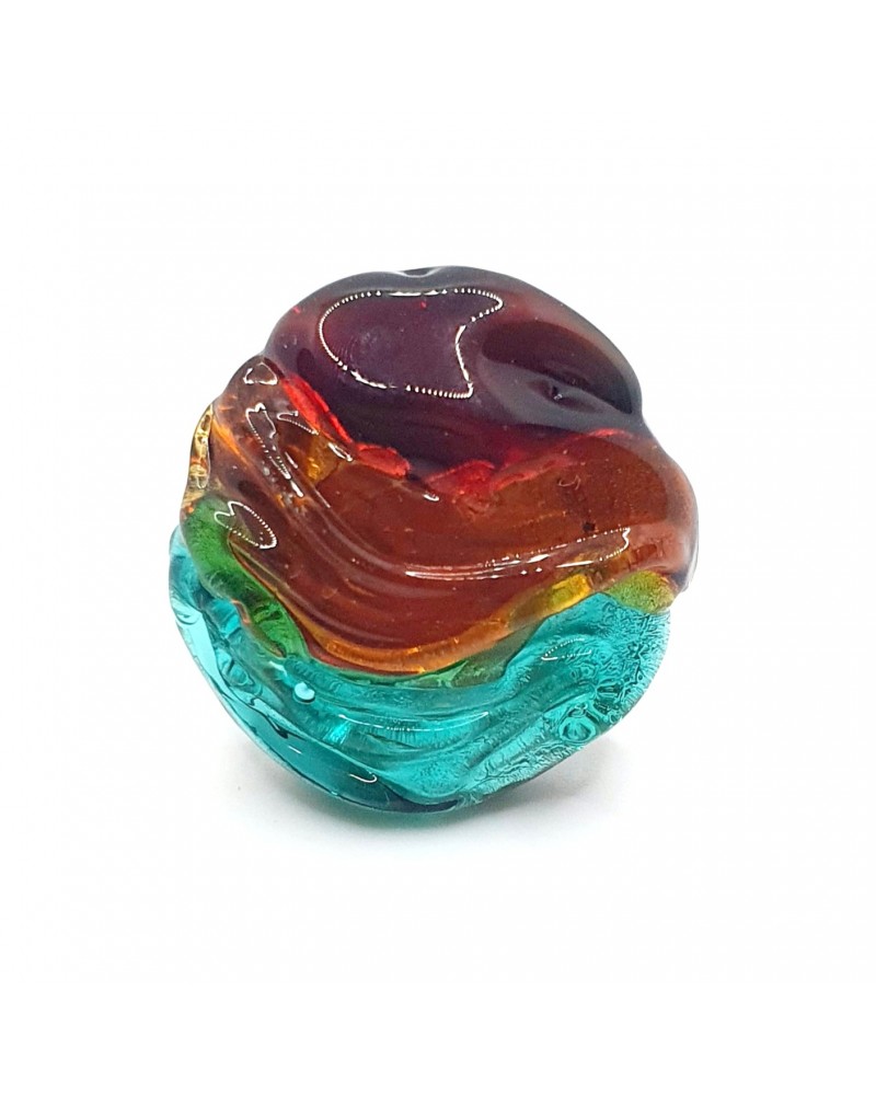 Bague ronde verre Murano collection vague bijoux fait à la main