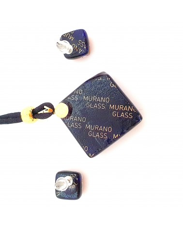 Parure carré en verre de Murano bijoux fantaisies made in Italie