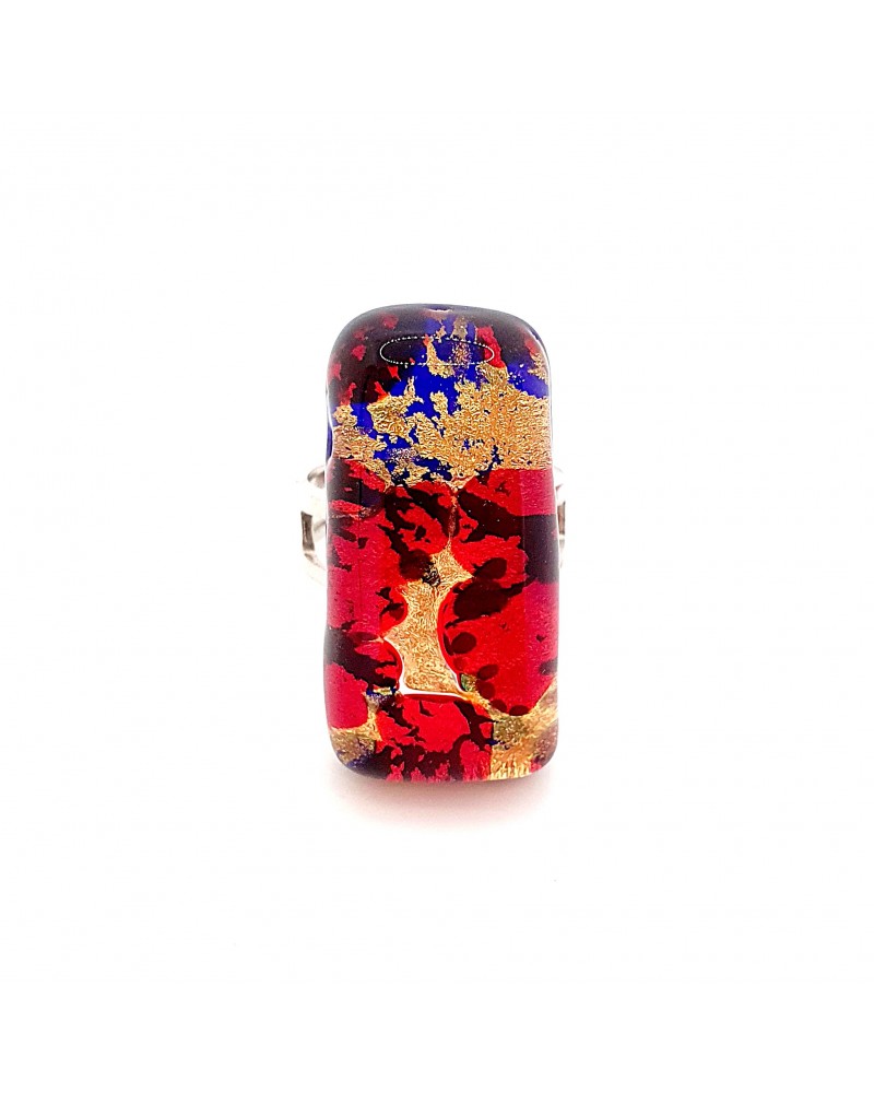 Bague atipico en verre de Murano bijoux fantaisies artisans italiens