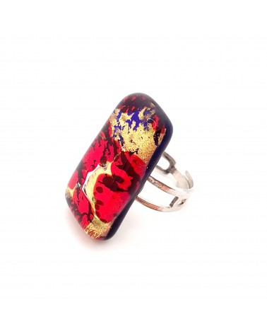 Bague atipico en verre de Murano bijoux fantaisies artisans italiens