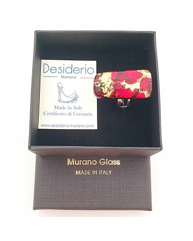 Bague atipico en verre de Murano bijoux fantaisies artisans italiens