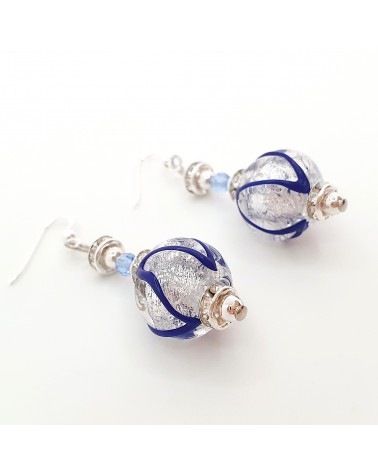 Boucles d'oreilles Aida en verre de Murano bijoux fantaisies made in Italy
