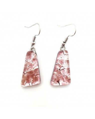 Boucles d'oreilles trapèze en verre de Murano made in Italy bijoux