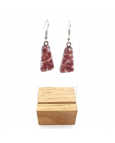 Boucles d'oreilles trapèze en verre de Murano made in Italy bijoux