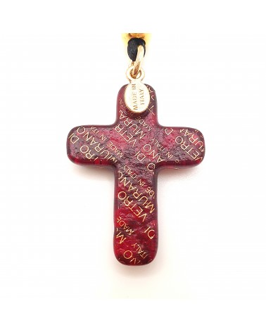 Pendentif croix en verre de Murano bijoux fantaisies verre de Murano