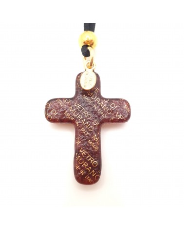 Pendentif croix en verre de Murano bijoux fantaisies verre de Murano