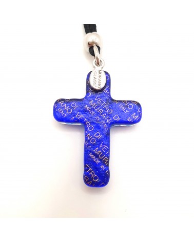 Pendentif croix en verre de Murano bijoux fantaisies verre de Murano