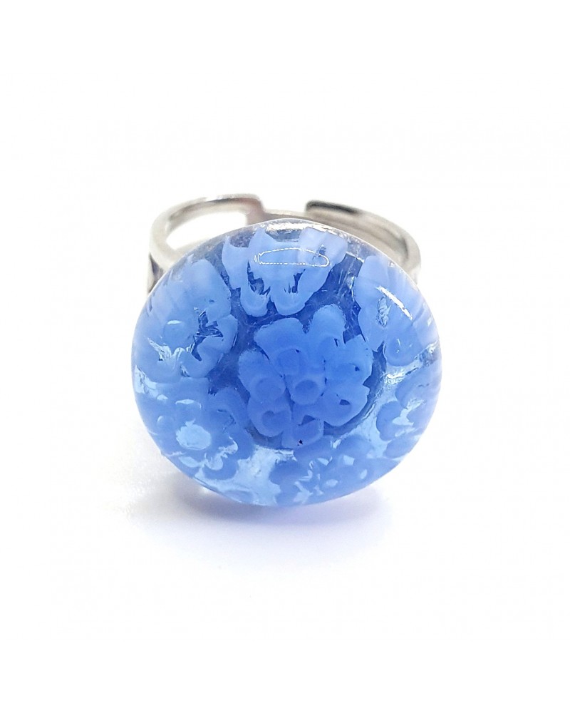 Bague ronde en verre de Murano bijoux made in Italie Bijoux Murano
