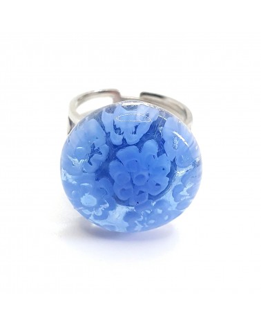 Bague ronde en verre de Murano bijoux made in Italie Bijoux Murano