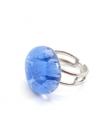 Bague ronde en verre de Murano bijoux made in Italie Bijoux Murano