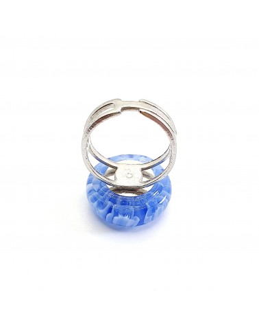 Bague ronde en verre de Murano bijoux made in Italie Bijoux Murano