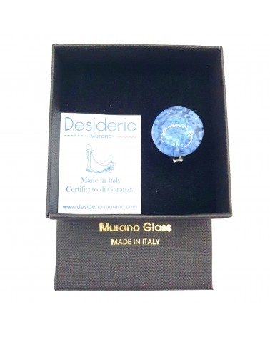 Bague ronde en verre de Murano bijoux made in Italie Bijoux Murano