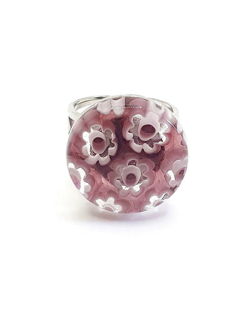 Bague ronde en verre de Murano bijoux made in Italie Bijoux Murano