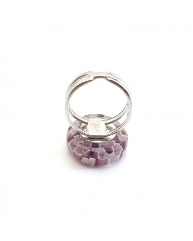 Bague ronde en verre de Murano bijoux made in Italie Bijoux Murano