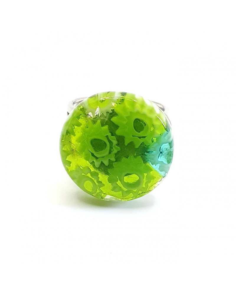 Bague ronde en verre de Murano bijoux made in Italie Bijoux Murano
