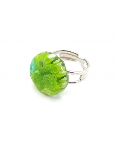 Bague ronde en verre de Murano bijoux made in Italie Bijoux Murano