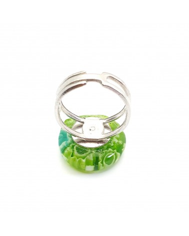 Bague ronde en verre de Murano bijoux made in Italie Bijoux Murano