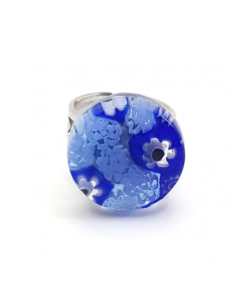 Bague ronde en verre de Murano bijoux made in Italie Bijoux Murano
