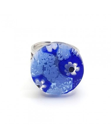 Bague ronde en verre de Murano bijoux made in Italie Bijoux Murano