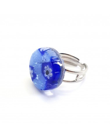 Bague ronde en verre de Murano bijoux made in Italie Bijoux Murano