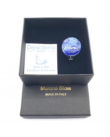 Bague ronde en verre de Murano bijoux made in Italie Bijoux Murano