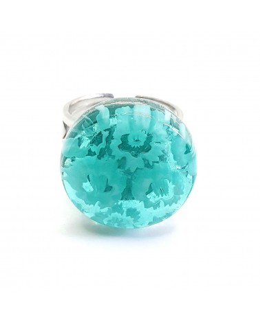 Bague ronde en verre de Murano bijoux made in Italie Bijoux Murano