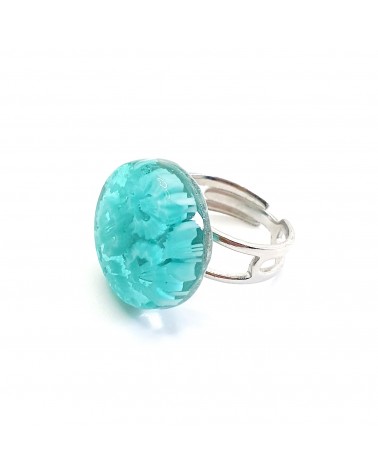 Bague ronde en verre de Murano bijoux made in Italie Bijoux Murano