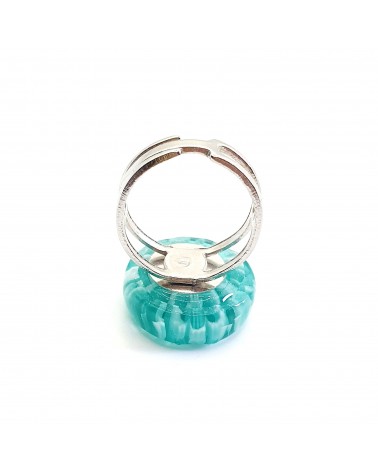 Bague ronde en verre de Murano bijoux made in Italie Bijoux Murano