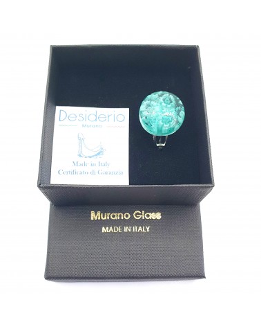 Bague ronde en verre de Murano bijoux made in Italie Bijoux Murano
