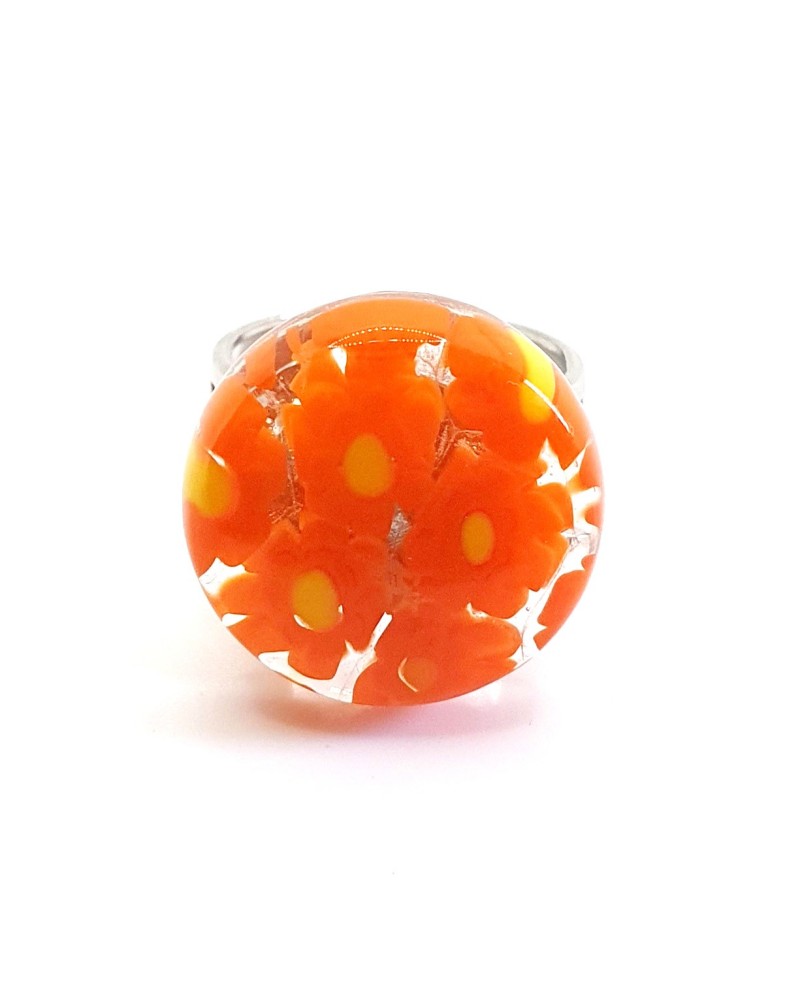 Bague ronde en verre de Murano bijoux made in Italie Bijoux Murano