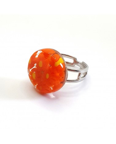 Bague ronde en verre de Murano bijoux made in Italie Bijoux Murano
