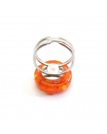 Bague ronde en verre de Murano bijoux made in Italie Bijoux Murano