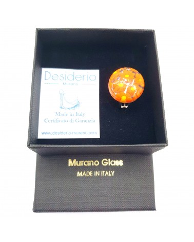 Bague ronde en verre de Murano bijoux made in Italie Bijoux Murano