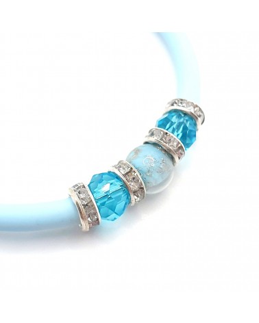Bracelet armonia en caoutchouc et verre de Murano bijoux fantaisie