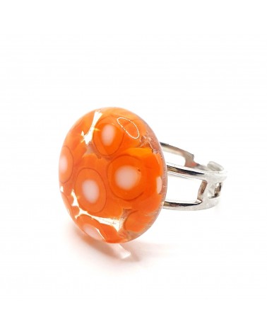 Bague ronde en verre de Murano bijoux made in Italie Bijoux Murano