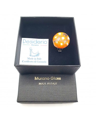 Bague ronde en verre de Murano bijoux made in Italie Bijoux Murano