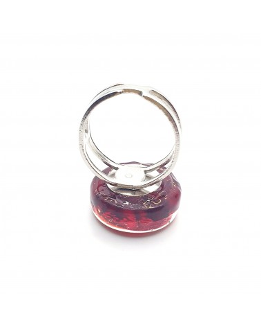 Bague ronde verre Murano bijoux fantaisies made in Italie
