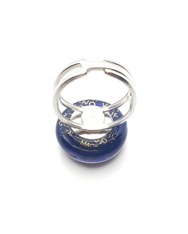 Bague ronde verre Murano bijoux fantaisies made in Italie