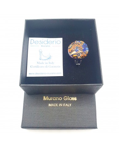Bague ronde verre Murano bijoux fantaisies made in Italie