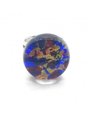 Bague ronde verre Murano bijoux fantaisies made in Italie