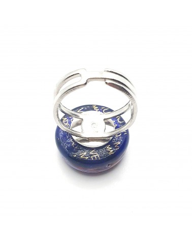 Bague ronde verre Murano bijoux fantaisies made in Italie