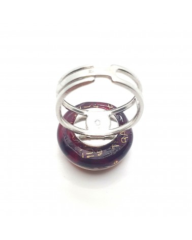 Bague ronde verre Murano bijoux fantaisies made in Italie