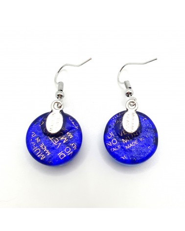 Grandes boucles d'oreilles ronde en verre de Murano bijoux fantaisies fait à la main Bijoux Murano Bijoux Murano