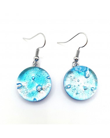 Grandes boucles d'oreilles ronde en verre de Murano bijoux fantaisies fait à la main Bijoux Murano Bijoux Murano