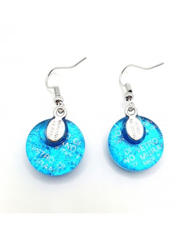 Grandes boucles d'oreilles ronde en verre de Murano bijoux fantaisies fait à la main Bijoux Murano Bijoux Murano