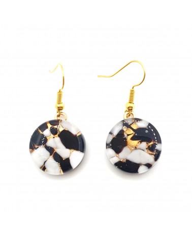 Grandes boucles d'oreilles ronde en verre de Murano bijoux fantaisies fait à la main Bijoux Murano Bijoux Murano