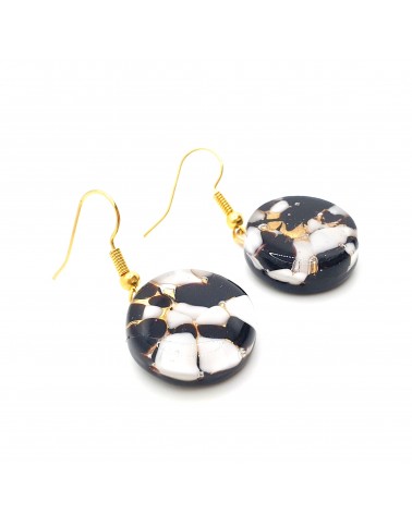 Grandes boucles d'oreilles ronde en verre de Murano bijoux fantaisies fait à la main Bijoux Murano Bijoux Murano