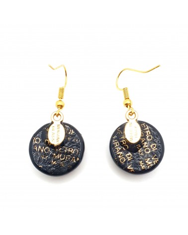 Grandes boucles d'oreilles ronde en verre de Murano bijoux fantaisies fait à la main Bijoux Murano Bijoux Murano