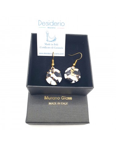 Grandes boucles d'oreilles ronde en verre de Murano bijoux fantaisies fait à la main Bijoux Murano Bijoux Murano